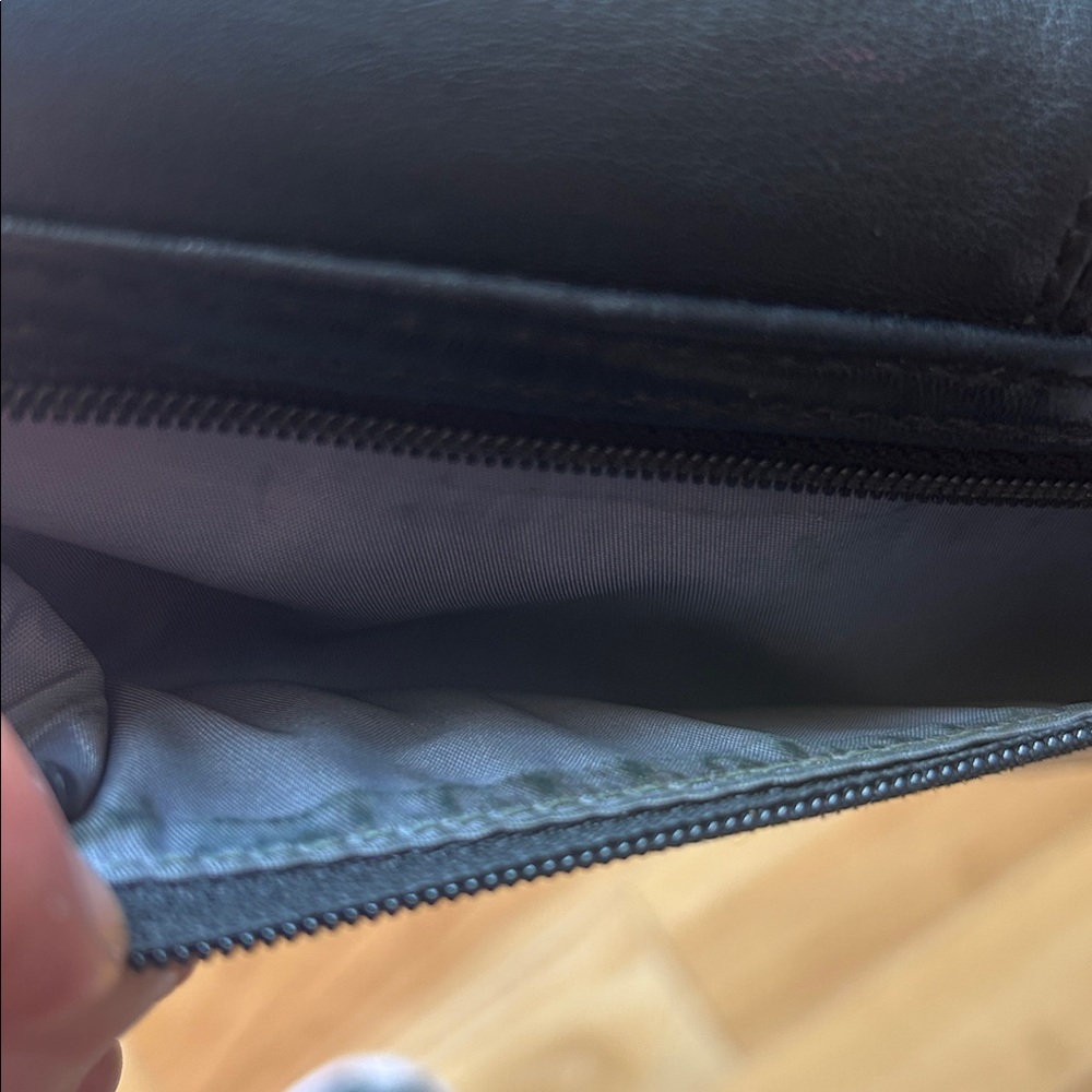 Coach Black Leather Fold-Over Clutch Wallet - Picture 6 of 6
